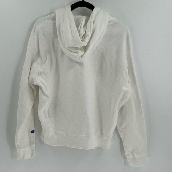 Women's Champion Reverse Weave Hoodie Sweatshirt White L - Picture 2 of 11